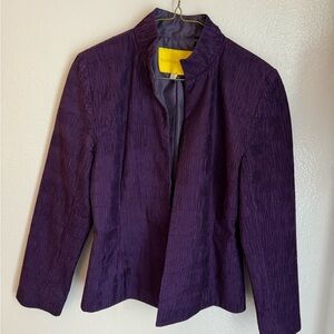 Flores & Flores Purple Silk Jacket Size 4